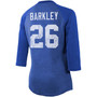 Women's Saquon Barkley Royal New York Giants Player Name Number Tri-Blend 3/4 Sleeve Raglan T-shirt