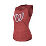 Women's Threads Red Washington Nationals Raglan Tri-Blend Muscle Tank Top