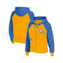 Women's Gold Los Angeles Chargers Colorblock Full-Zip Hoodie