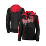 Women's Black, Red Toronto Raptors Top of the Key Foil Mesh Full-Zip Hoodie