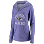 Women's Purple Baltimore Ravens Doubleface Slub Pullover Hoodie