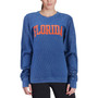 Women's Royal Florida Gators Comfy Cord Vintage-Like Wash Basic Arch Pullover Sweatshirt