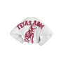 Women's White Texas A M Aggies Raw Hem Cropped Long Sleeve T-shirt