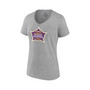 Women's Branded Gray LSU Tigers 2023 NCAA Women's Basketball National Champions Logo V-Neck T-shirt