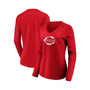 Women's Red Cincinnati Reds Core Team Long Sleeve V-Neck T-shirt