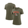 Women's Olive Cleveland Browns 2022 Salute To Service Legend T-shirt
