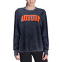 Women's Navy Auburn Tigers Comfy Cord Vintage-Like Wash Basic Arch Pullover Sweatshirt