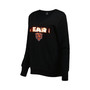 Women's Black Chicago Bears Sequin Logo V-Neck Pullover Sweatshirt