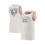 Women's White and Orange Chicago Bears Throwback Pop Binding Scoop Neck Tank Top