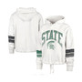 Women's Cream Michigan State Spartans Harper Adjustable Cropped Pullover Hoodie