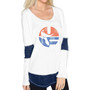 Women's White Florida Gators Contrast Boyfriend Thermal Long Sleeve T-Shirt