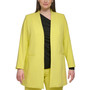 Plus Size Open-Front Collarless Blazer