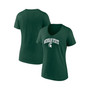 Women's Branded Green Michigan State Spartans Evergreen Campus V-Neck T-shirt