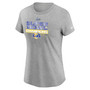 Women's Heather Charcoal Los Angeles Rams  2021 Super Bowl Champions Locker Room Trophy Collection T-Shirt