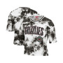 Women's Black and White Vancouver Grizzlies Hardwood Classics Tie-Dye Cropped T-shirt