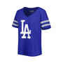 Women's Royal Los Angeles Dodgers Triple Play V-Neck T-shirt