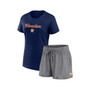 Women's Branded Navy, Gray Houston Astros Script T-shirt and Shorts Combo Set