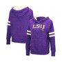 Women's Purple LSU Tigers Speckle Fleece Raglan Full-Zip Hoodie