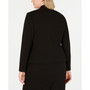 Plus Size Open-Front Soft Crepe Blazer