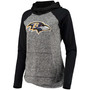Women's Heathered Gray, Black Baltimore Ravens Championship Team Ring Raglan Pullover Hoodie
