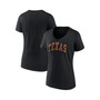 Women's Branded Black Texas Longhorns Basic Arch V-Neck T-shirt