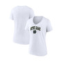 Women's Branded White Notre Dame Fighting Irish Evergreen Campus V-Neck T-shirt