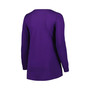 Women's Branded Purple Baltimore Ravens Plus Size Measure Distance Scoop Neck Long Sleeve T-shirt