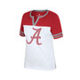 Women's White, Crimson Alabama Crimson Tide Frost Yourself Notch Neck T-shirt
