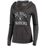 Women's Black Las Vegas Raiders Doubleface Slub Pullover Hoodie
