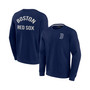 Men's and Women's Navy Boston Red Sox Super Soft Pullover Crew Sweatshirt
