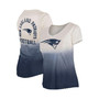 Women's Navy New England Patriots Dip Dye V-Neck T-shirt