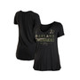 Women's Black Oakland Athletics 2021 Armed Forces Day Brushed V-Neck T-shirt