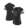 Women's Black Brooklyn Nets Triple Double Rhinestone Tri-Blend V-Neck T-shirt