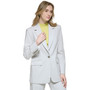 Women's Linen-Blend Single-Button Blazer