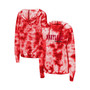 Women's Red Maryland Terrapins Shavonee Tie-Dye Pullover Hoodie