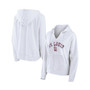 Women's Branded White St. Louis Cardinals Striped Arch Pullover Hoodie