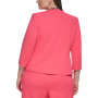 Plus Size Open-Front Scuba Crepe Jacket