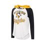 Women's G-III Sports by Carl Banks White, Black Pittsburgh Penguins MVP Raglan Hoodie T-shirt