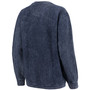 Women's Navy West Virginia Mountaineers Comfy Cord Vintage-Like Wash Basic Arch Pullover Sweatshirt