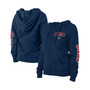 Women's Navy Houston Texans Playmaker Fleece Full-Zip Hoodie