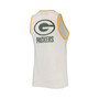 Women's White and Gold Green Bay Packers Throwback Pop Binding Scoop Neck Tank Top