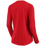 Women's Red Washington Nationals Core Team Long Sleeve V-Neck T-shirt