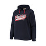 Women's Branded Navy New England Patriots Plus Size First Contact Raglan Pullover Hoodie