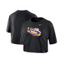 Women's Black LSU Tigers Cropped Performance T-shirt