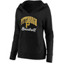 Women's Black Pittsburgh Pirates Victory Script Crossover Neck Pullover Hoodie