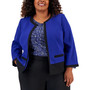 Plus Size Framed Open-Front Jacket
