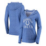 Women's Royal Indianapolis Colts Doubleface Slub Pullover Hoodie