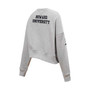 Women's Heather Gray Howard Bison Classic 3-Hit Pullover Sweatshirt