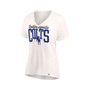 Women's Branded Oatmeal Indianapolis Colts Motivating Force Lightweight V-Neck T-shirt