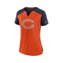 Women's Orange, Navy Chicago Bears Impact Exceed Performance Notch Neck T-shirt